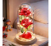 ADAZ Rosa Eterna,Regalos Originales para Mujer Rosa Bella y Bestia con LED Regalo para Mama Novia Esposa para Día de San Valentín Aniversario Día de la Madre Bodas Cumpleaños Navidad