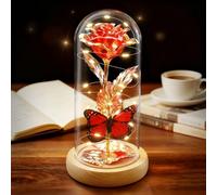 ADAZ Rosa Eterna,Regalos Originales para Mujer Rosa Bella y Bestia con LED Regalo para Mama Novia Esposa para Día de San Valentín Aniversario Día de la Madre Bodas Cumpleaños Navidad