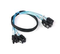 ADCAUDX Cable SATA-III: 0,5 m, 4 piezas/juego-SATA 6Gbps, cable SATA-HDD SSD, cable de datos de repuesto para servidor, Bitcoin, computadora, SSD, disco duro, CD, DVD, unidades Raid (1.6 pies)