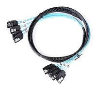 ADCAUDX Cable SATA-III de 1 m, 4 piezas/juego-SATA-6Gbps HDD-SDD, cable de datos de repuesto para servidor, Bitcoin, computadora, SSD, disco duro, CD, DVD, unidades Raid (3.3 pies)