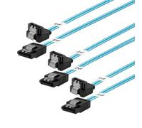 ADCAUDX Long-SATA - Cable de 90 grados de 1 m, paquete de 3 cables SATA flexibles delgados en ángulo recto de 3.3 pies en ángulo a recto 6 Gbps de datos para disco duro, severo, SSD HDD