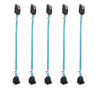 ADCAUDX Paquete de 5 cables SATA III de 8 pulgadas/0.2 m, corto y delgado, 90 grados, SATA en ángulo recto a recto, cable de datos flexible de 6 GB con pestillo de bloqueo para disco duro, SSD, unidad