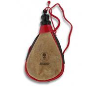 ADCSHOP Bota de vino tradicional recta - Capacidad 1/4 LITROS - 250 ml. - en cuero vacuno serraje - 20 cm x 11 cm - peso (vacía) 25 grs. - cierre brocal anti-goteo