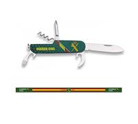 ADCSHOP Navaja multiusos +. pulsera emblema Guardia Civil - Fuerza de seguridad de España- seis usos- impresión 3D - mide 9 cm abierta 15,30 cm - pesa 63,20 grs. - acero 3Cr13Mov
