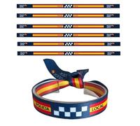 ADCSHOP Pack de 6 Pulseras de la Policía Local de España. imagen en sublimación, resistentes. miden 30 x 1,4 cms. anudables y ajustables.. Unisex - coleccionable fuerzas de seguridad