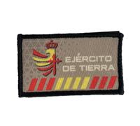 ADCSHOP - Parche emblema Ejercito de tierra de España en impresión sublimación 3D en color - montado sobre Nylon con velcro - mide 7 X 4.20 CM- pesa 2,80 grs