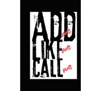 Add Me Like Me Call Me: A Punk Zine Address Book: Grunge Red and Black Adresses Contacts Fun Socials Notes Organiser