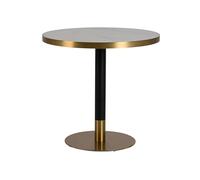 Adda Home Mesa Comedor Piedra Acero Inoxidable Quena 80x80x75 Cm