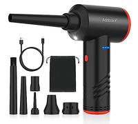 ADDCOLOR AD-38 Soplador de Polvo Eléctrico, Soplador de Aire Potente 3 Velocidades, Máx.100000RPM, Plumero de Aire Comprimido con Luz LED, 6000mAh Recargable de Soplador de Aire Para PC, Teclado