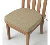 AddGrace Cojines para sillas de comedor de 43 x 40 x 5 cm, cojines de asiento antideslizantes en forma de U con lazos gruesos para cocina y comedor (beige, 1 unidad)