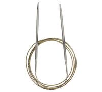 Addi Aguja de Tejer Circular de 150 cm, 4,5 mm, Color Plateado