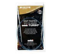 Addi Agujas de tejer circulares 50cm 3,5 mm con puntas de latón e hilos dorados