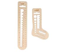 Addi Calibro - Juego de Medidores para Agujas de Tejer y Ganchillo de Madera - 1 pieza