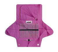 Addi Nadeln AD7602 Lace Long Etui, Purple/Pink/Silver