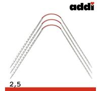 Addi Juego de agujas circulares CraSyTrio Novel 30 cm 2,5 mm plateado 1 unidad