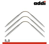 Addi CraSyTrio 21 cm 5.00 mm - Agujas de tejer circulares