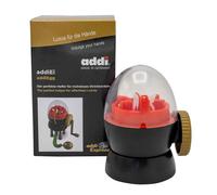 Addi egg spool knitter, red/gold/black, mit 6 nadeln