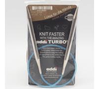 Addi Punto Aguja Turbo Circular Skacel Exclusivo Azul Cuerda 61cm US 13