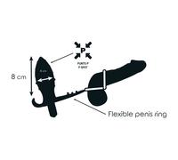 ADDICATED TOYS Plug Anal Con Anilla Doble Negro - Estimulación Con Diseño Innovador Para Placer Único