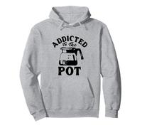 Addicted To The Pot Coffee Lover Cafeína Barista Divertido Hombres Sudadera con Capucha