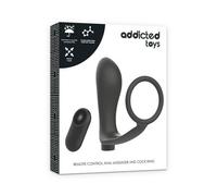 Addicted Toys Anal Plug & Cock Ring Black 1ud