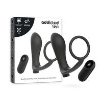 ADDICTED TOYS - Anilla y Plug Controlables por App - Fortalecimiento de Conexión y Placer - Seguro y Discreto - 15x10 Centímetros