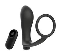 Addicted Toys Anal Plug & Cock Ring Black 1ud