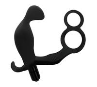 Addicted toys - plug anal con anilla doble pene y testiculos negro