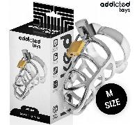 ADDICTED TOYS LOCKED - SILVER LOCK JAULA PARA PENE DE METAL TALLA M