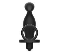 ADDICTED TOYS Plug Anal Con Anillo Silicone Negro 12 CM - Diseño Innovador Para Estimulación Confortable