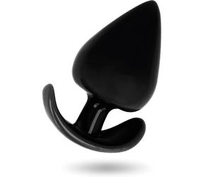 ADDICTED TOYS - Plug Anal TPR Suave - Sensación Extra y Confort - Flexible y Ergonómico - 11cm - Negro