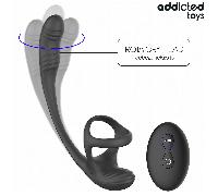ADDICTED TOYS - PLUG ANAL VIBRACIÓN Y WAVING 360 Y ESTIMULADOR TESTÍCULOS