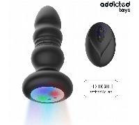 ADDICTED TOYS - PLUG ANAL VIBRADOR THRUSTING Y LUZ LED CONTROL REMOTO