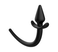 ADDICTED TOYS - PUPPY PLUG SILICONA - Exploración de Nuevas Sensaciones - Beneficio de Confort - 7 por 3 centímetros - Color Negro