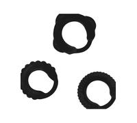 Addicted toys - set 3 anillos pene negro