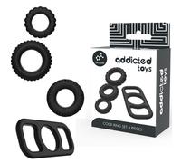 ADDICTED TOYS SET 4 ANILLOS SILICONA PARA EL PENE