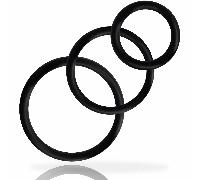 ADDICTED TOYS SET ANILLOS PENE NEGRO