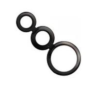 Addicted toys - set anillos pene y testiculos - ahumado