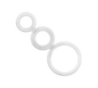 Addicted toys - set anillos pene y testiculos clear