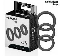 ADDICTED TOYS - SET DE ANILLOS SILICONA PLANOS