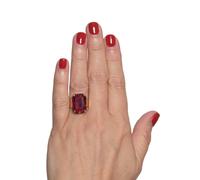 Addicted2 Anillo 'Celeste anello con cristallo rubino Swarovski' oro / rojo cereza 50-60 EUR