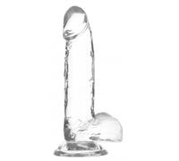 Addiction Dildo transparente con ventosa 19 cm - Addiction