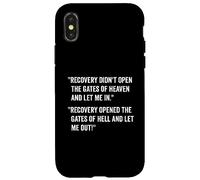 Addiction Recovery Sober AF Sobriety AA Alcoholics Anonymous Carcasa para iPhone X/XS