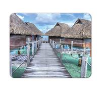 Addies Alfombrilla para ratón 'Bora-Bora' bonito diseño en fino celofán paquete de regalo con base de caucho, 24 x 19 cm - MP02