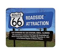 Addies Route 66 MP04 - Alfombrilla para ratón (celofán, base de caucho, 24 x 19 cm)
