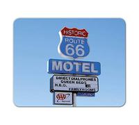 Addies Route 66 MP07 - Alfombrilla para ratón (celofán, base de caucho, 24 x 19 cm)
