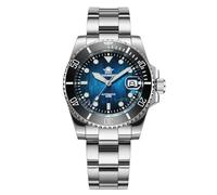 ADDIESDIVE Reloj de Buceo Automático para Hombre Movimiento Mecánico 8215 Resistente al Agua 200m Reloj analógico Bisel de cerámica Cristal de Zafiro Luminosa BGW9 Correa de Acero Inoxidable AD2536