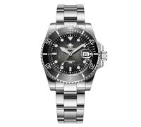 ADDIESDIVE Reloj de Buceo Automático para Hombre Movimiento Mecánico 8215 Resistente al Agua 200m Reloj analógico Bisel de cerámica Cristal de Zafiro Luminosa BGW9 Correa de Acero Inoxidable AD2536