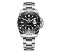 ADDIESDIVE Reloj de Buceo para Hombre de Cuarzo 41mm BGW9/C3 Luminoso Bisel unidireccional de cerámica 200m Reloj analógico Brazalete de Acero Inoxidable AD2510