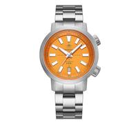 ADDIESDIVE Reloj para Hombre Automático Anillo Interior Naranja Esfera Zafiro sintético Luminoso 200 m Relojes de Buceo